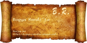 Bogya Renáta névjegykártya